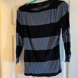 INC Blue and Black stripped long sleeved shirt. Size XL.
